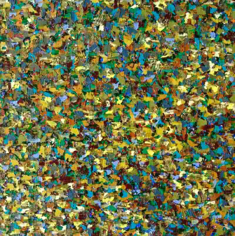 Abstract oil painting titled 'Untitled 8', 24x24 inches, by artist Vinit Kumar on Canvas