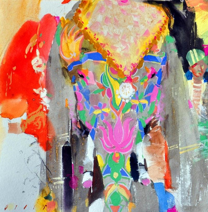 Animals acrylic painting titled 'Untitled 8', 24x24 inches, by artist Dilip Dudhane on Canvas