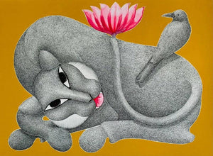 Animals acrylic painting titled 'Untitled 8', 22x30 inches, by artist Venkat Shyam on Acid Free Paper