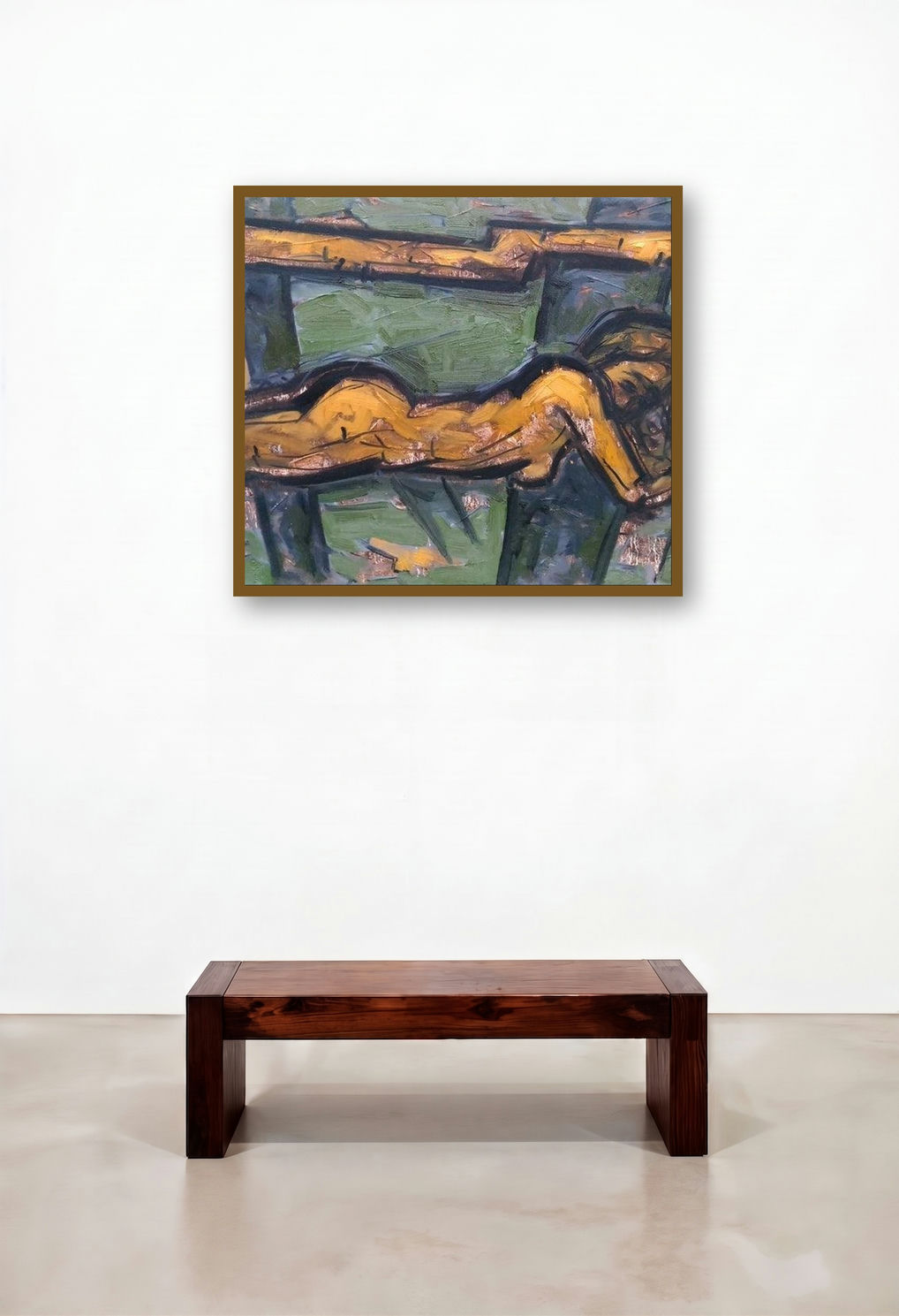 Untitled 83 (Reclining Nude in Green and Gold)
