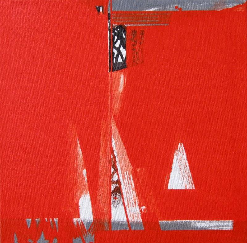 Abstract acrylic painting titled 'Untitled 9', 12x12 inches, by artist Ramesh Anand on Canvas