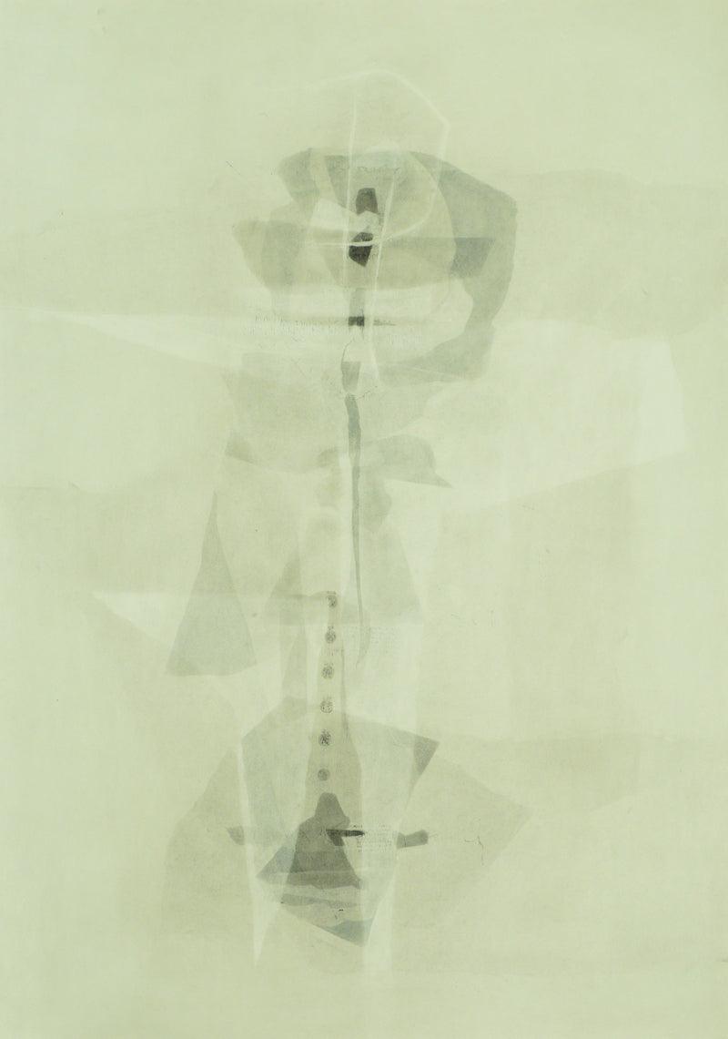 Abstract soft pastel drawing titled 'Untitled 9', 40x30 inches, by artist Jyotiprakash Sethy on Mount Paper