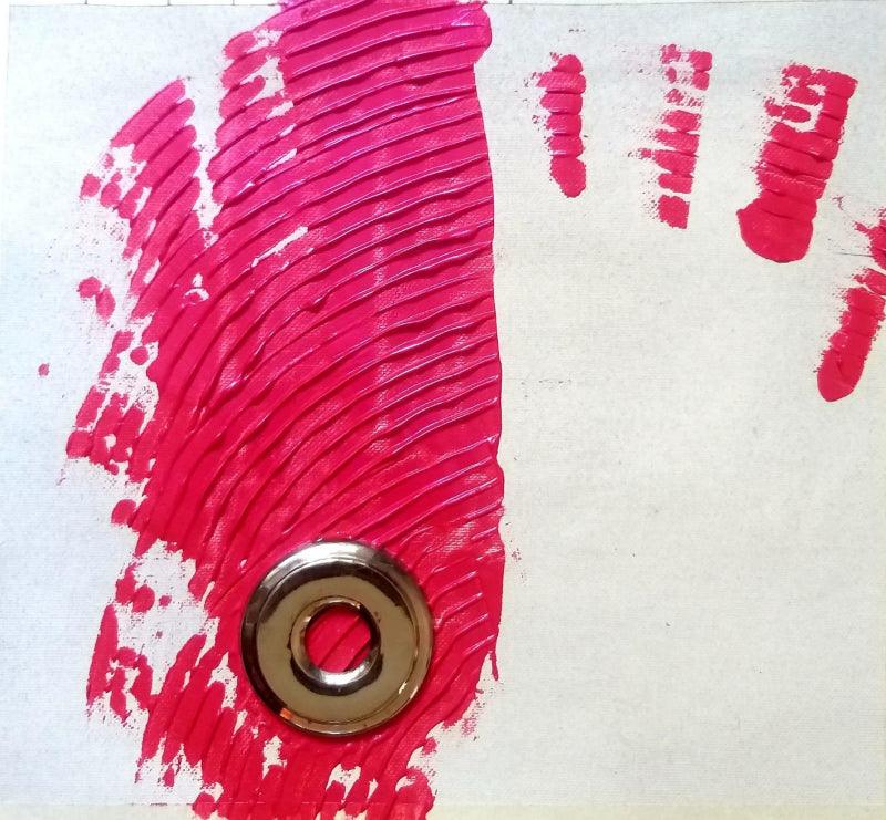 Abstract acrylic painting titled 'Untitled 9', 12x12 inches, by artist Ashvini Vidhate on Canvas