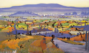 Landscape acrylic painting titled 'Untitled 9', 36x60 inches, by artist Hari Dhongade on Canvas