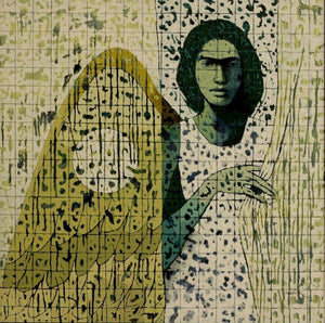 Figurative acrylic painting titled 'Untitled 9', 36x36 inches, by artist Swati Sable on Canvas