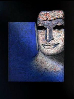 Religious acrylic painting titled 'Untitled 9', 84x72 inches, by artist Prakaash Chandwadkar on Canvas