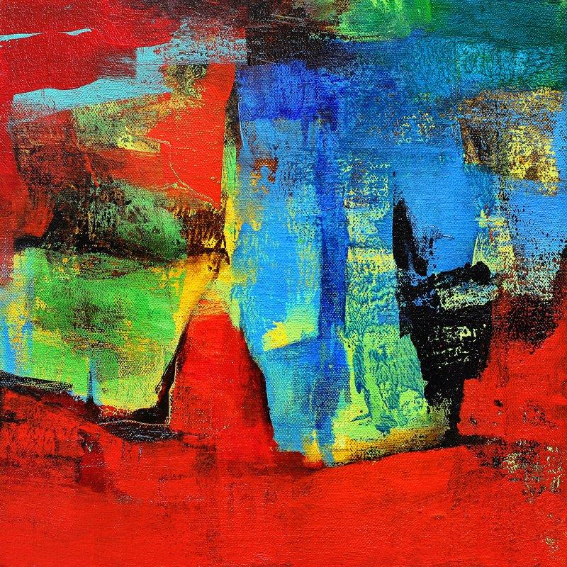 Abstract acrylic painting titled 'Untitled', 12x12 inches, by artist Siddhesh Rane on Canvas