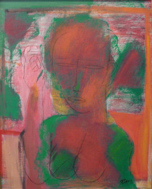 Figurative acrylic painting titled 'Untitled', 30x24 inches, by artist D S Rane on Canvas