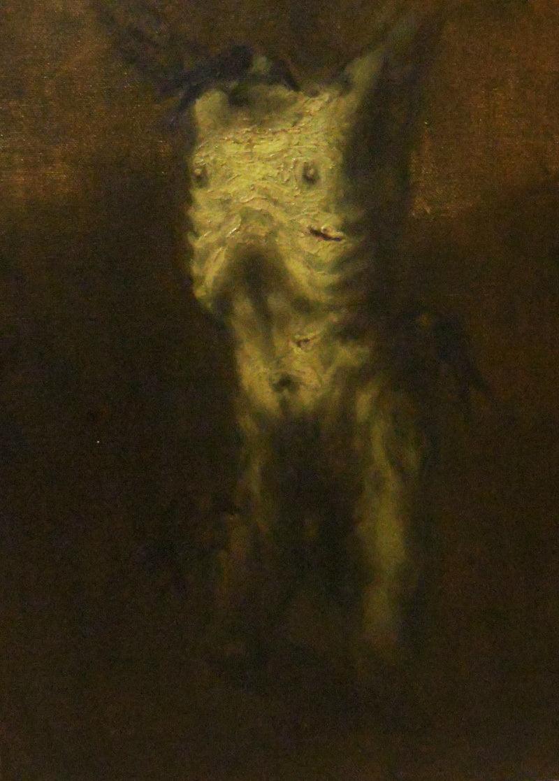 Nude oil painting titled 'Untitled', 12x16 inches, by artist Aditya Puthur on Canvas