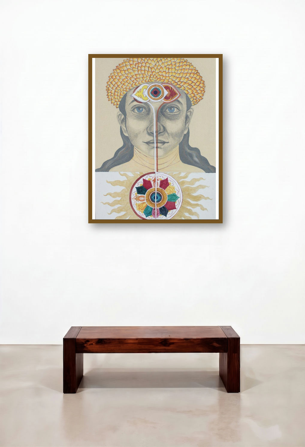 Untitled (Visionary Portrait with Spiritual Symbols)