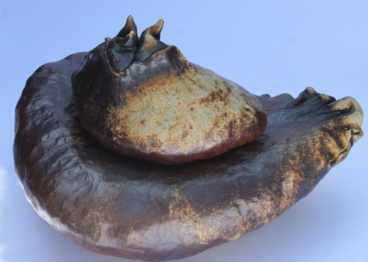 Abstract sculpture titled 'Untitled', 14x9x9 inches, by artist Neeraj Ahirwar on stoneware
