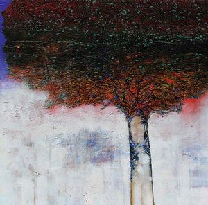 Landscape acrylic painting titled 'Untitled', 36x36 inches, by artist Bhaskar Rao on Canvas