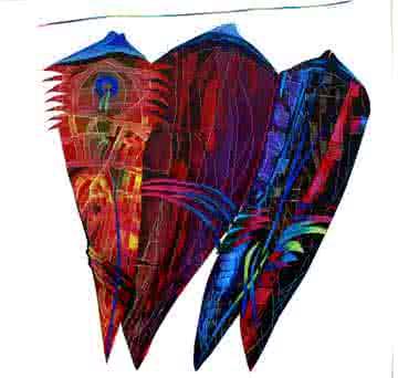 Abstract acrylic painting titled 'Untitled', 48x48 inches, by artist Vidhyasagar Upadhyay on Canvas