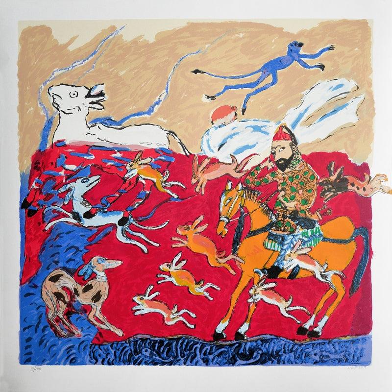 contemporary serigraphs painting titled 'Untitled', 40x40 inches, by artist Amit Ambalal on Paper