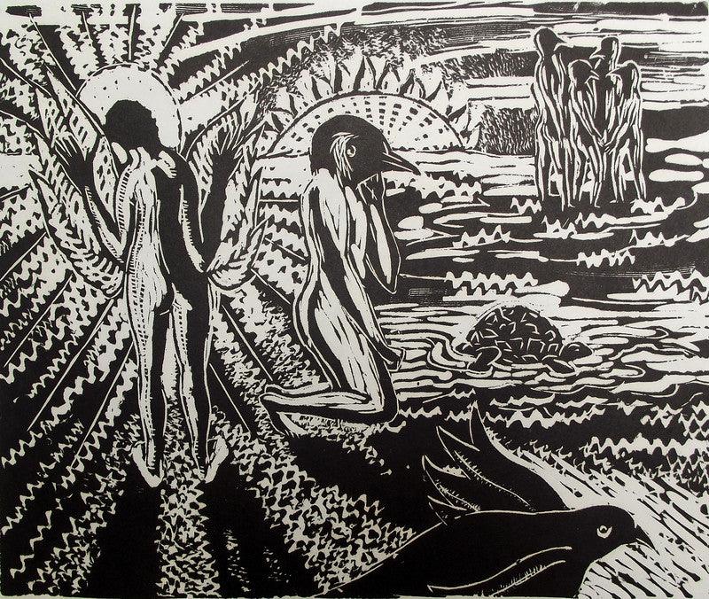 contemporary printmaking titled 'Untitled', 8x11 inches, by artist Sunil Darji on Paper