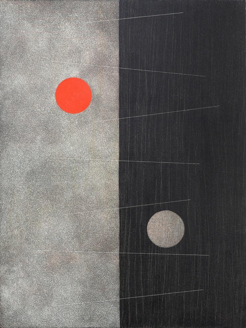 Abstract mixed media painting titled 'Untitled', 40x30 inches, by artist Hanumanth Devulapalli on Canvas