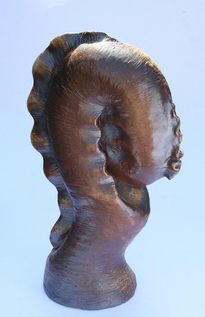 Abstract sculpture titled 'Untitled', 10x16x6 inches, by artist Neeraj Ahirwar on stoneware