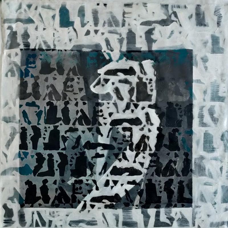 Abstract acrylic painting titled 'Untitled', 36x36 inches, by artist Zalak Bheda on Canvas