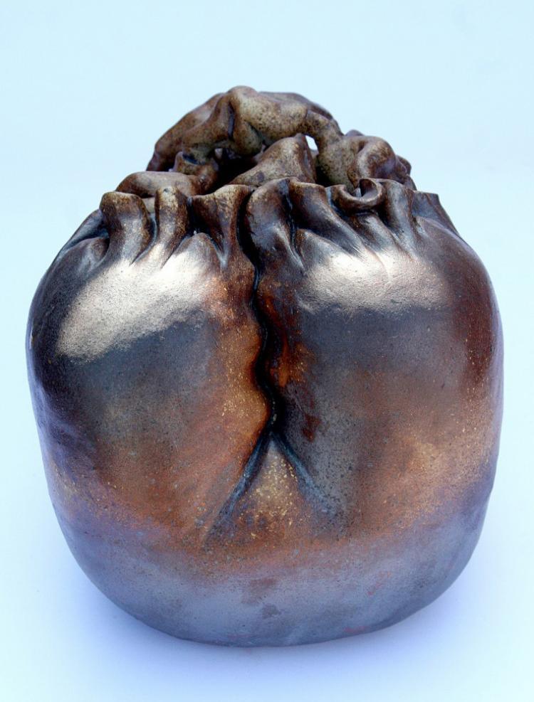 Abstract sculpture titled 'Untitled', 10x7x7 inches, by artist Neeraj Ahirwar on stoneware