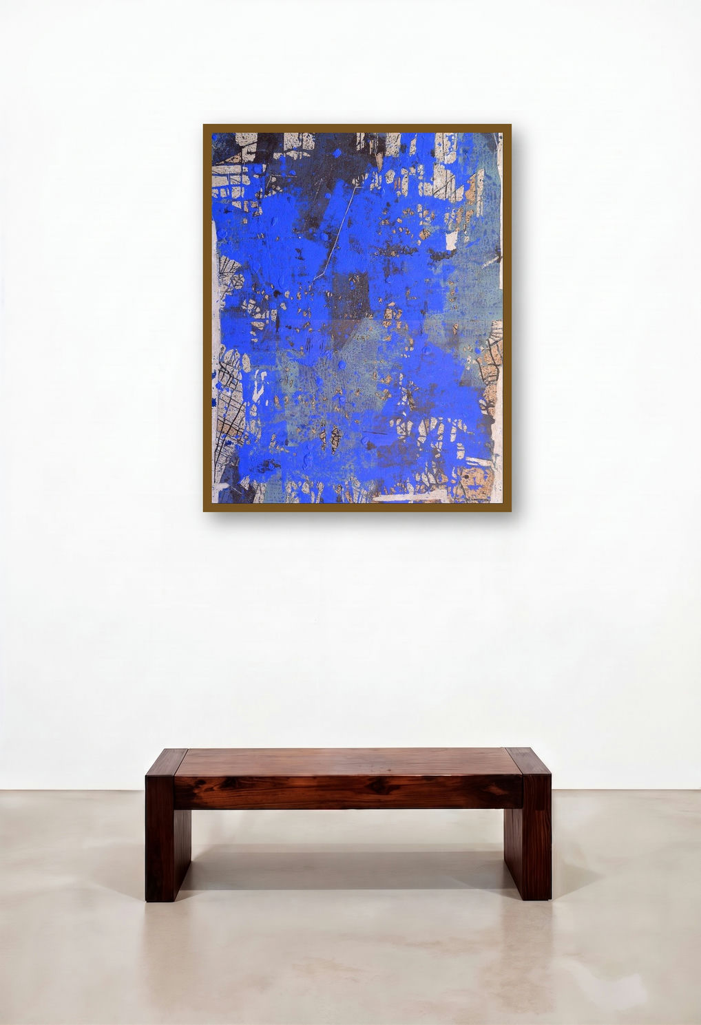 Untitled (Cobalt Reverie: An Exploration of Depth and Texture)