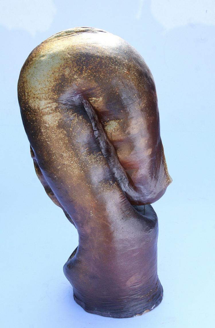 Abstract sculpture titled 'Untitled', 9x14x5 inches, by artist Neeraj Ahirwar on stoneware