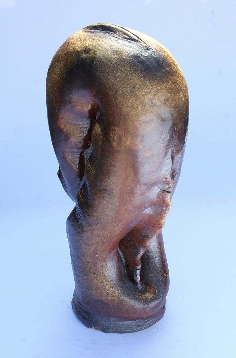 Abstract sculpture titled 'Untitled', 9x14x5 inches, by artist Neeraj Ahirwar on stoneware