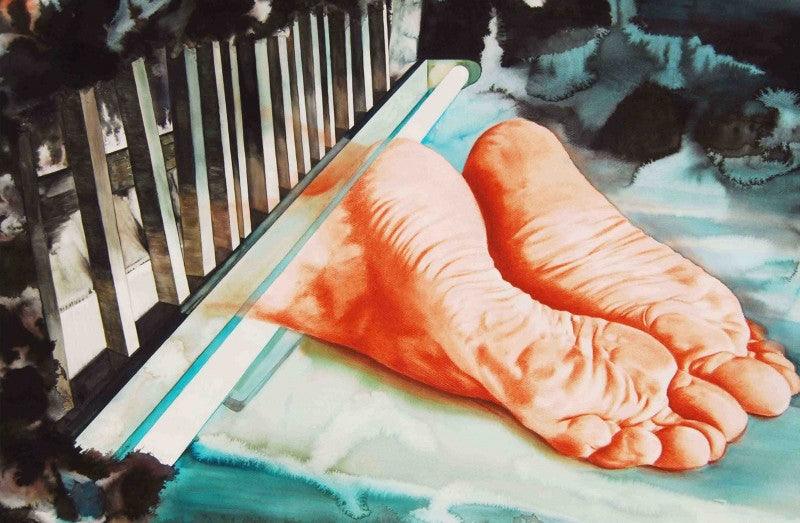 Fantasy mixed media painting titled 'Untitled I', 30x40 inches, by artist Bhavesh Patel on Paper