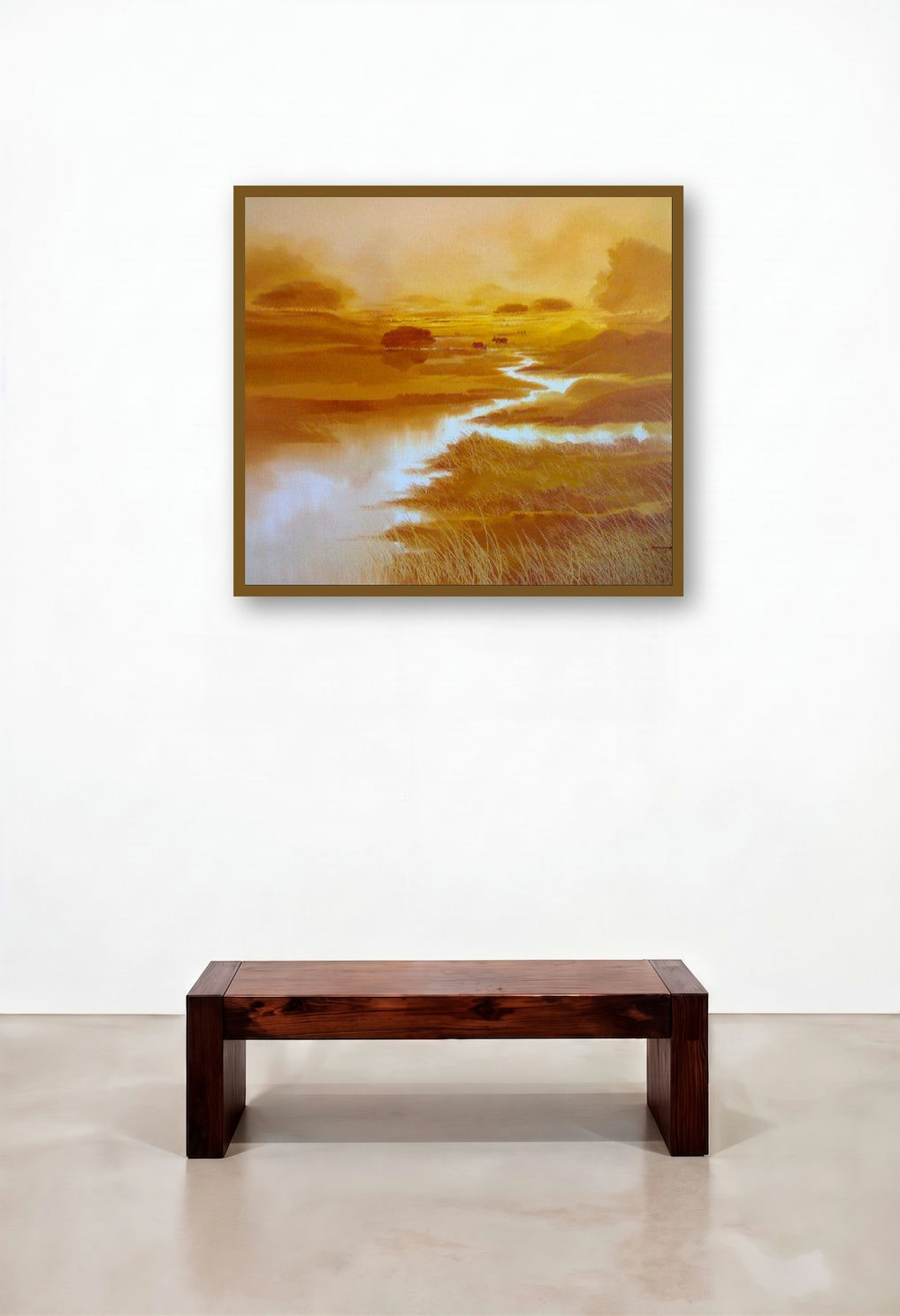 Untitled Iv (Amber Serenity: A Landscape in Gold)