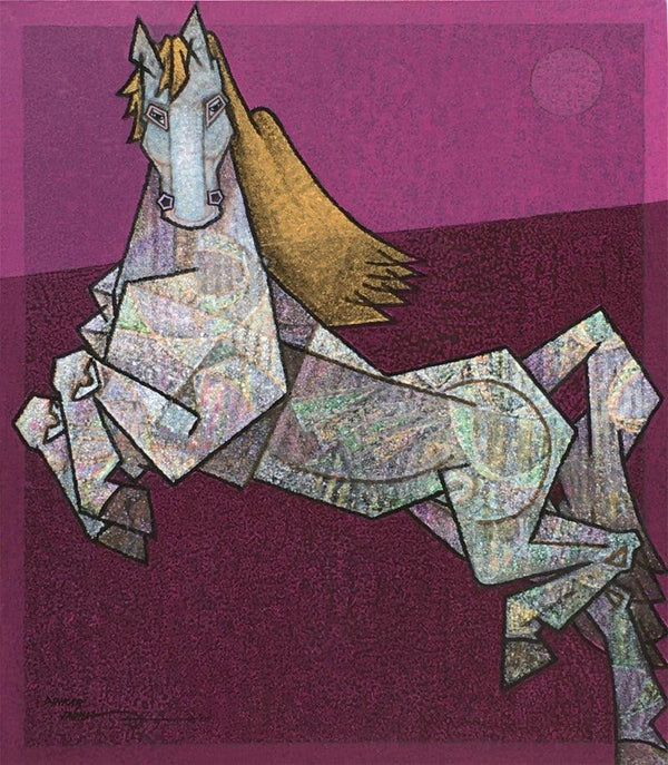 Waltzing Horse Painting by Dinkar Jadhav | ArtZolo.com