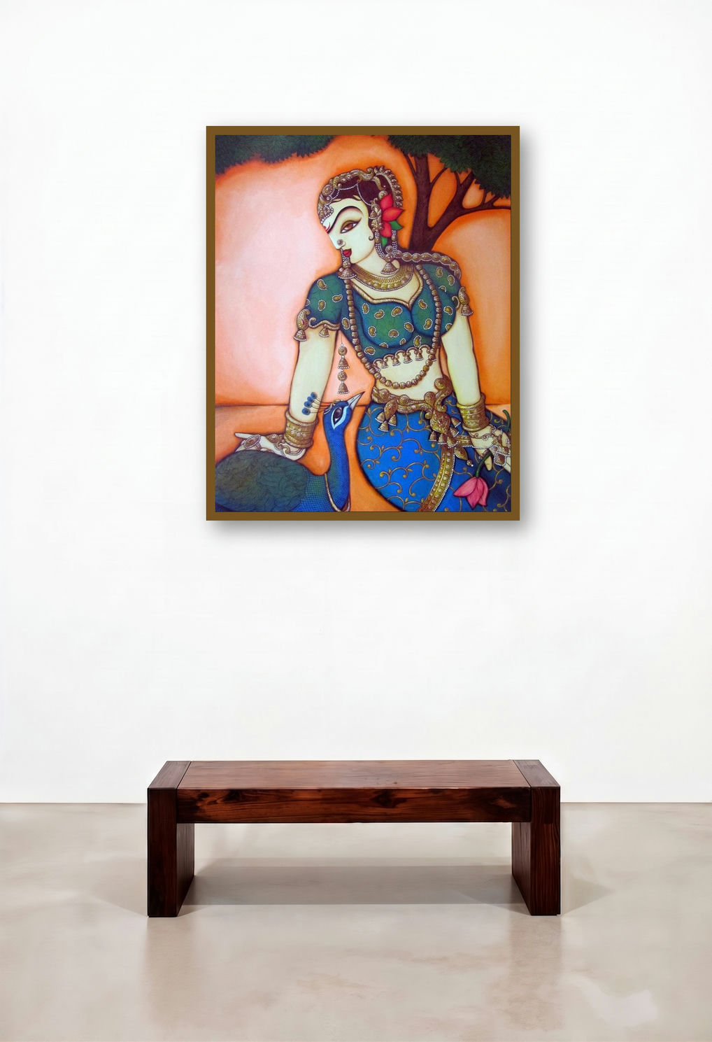 Woman With Peacock
