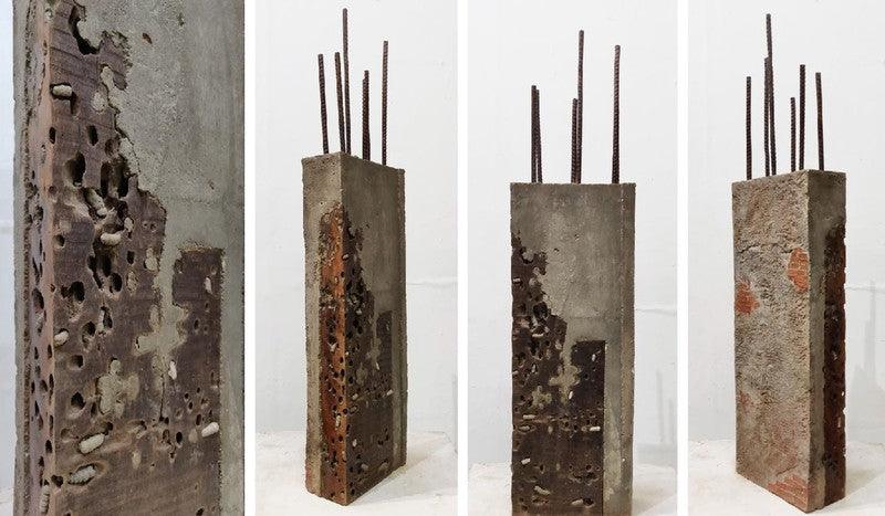 Abstract sculpture titled 'Work In Progress', 30x9x4 inches, by artist Abhishek Salve on Mixedmedia