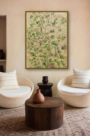 A Delicate Tree (A Tapestry of Time) by artist Sunil Lohar displayed in a Museum Style gallery