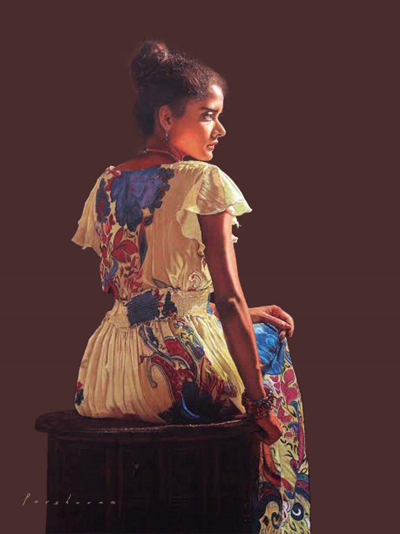 Realistic pencil drawing titled 'A light of hope', 48x36 inches, by artist Parshuram Patil on Paper