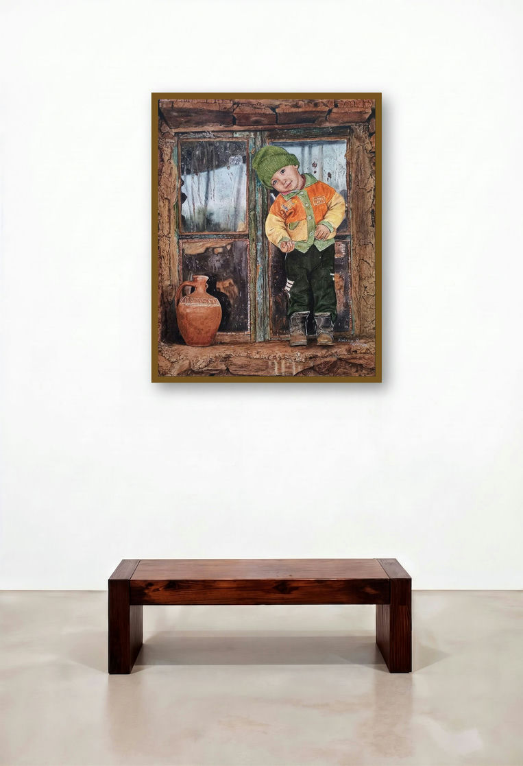 Abandoned Charm (Home) by artist Raksha Ranganath displayed in a Urban Loft Executive Office