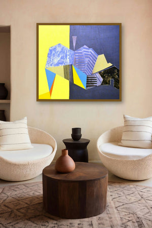 Abstract Expressinism2 (City in Hues) by artist Shivani Garg displayed in a Curated gallery