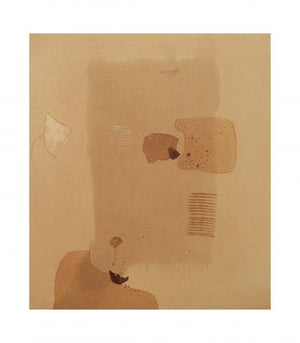 Abstract I by Veena Jain, Original Mixed Media Abstract Painting on Paper, Small Vertical Wall Art