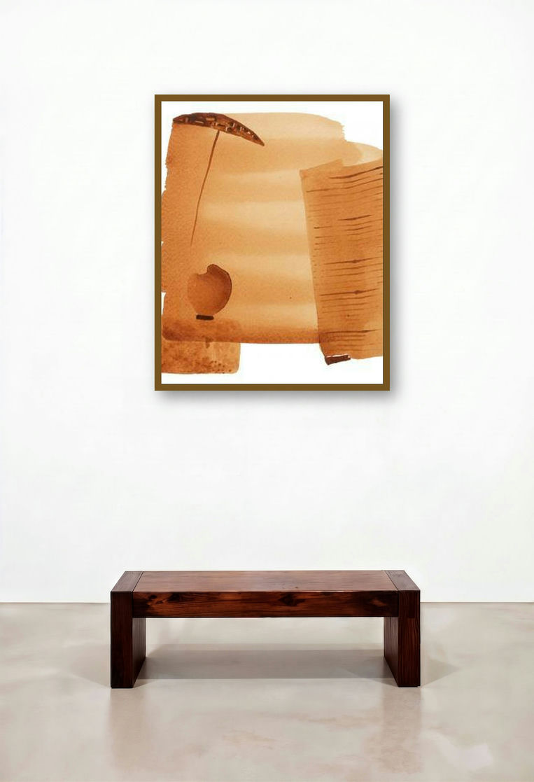 Abstract Iii by artist Veena Jain displayed in a Transitional Hallway