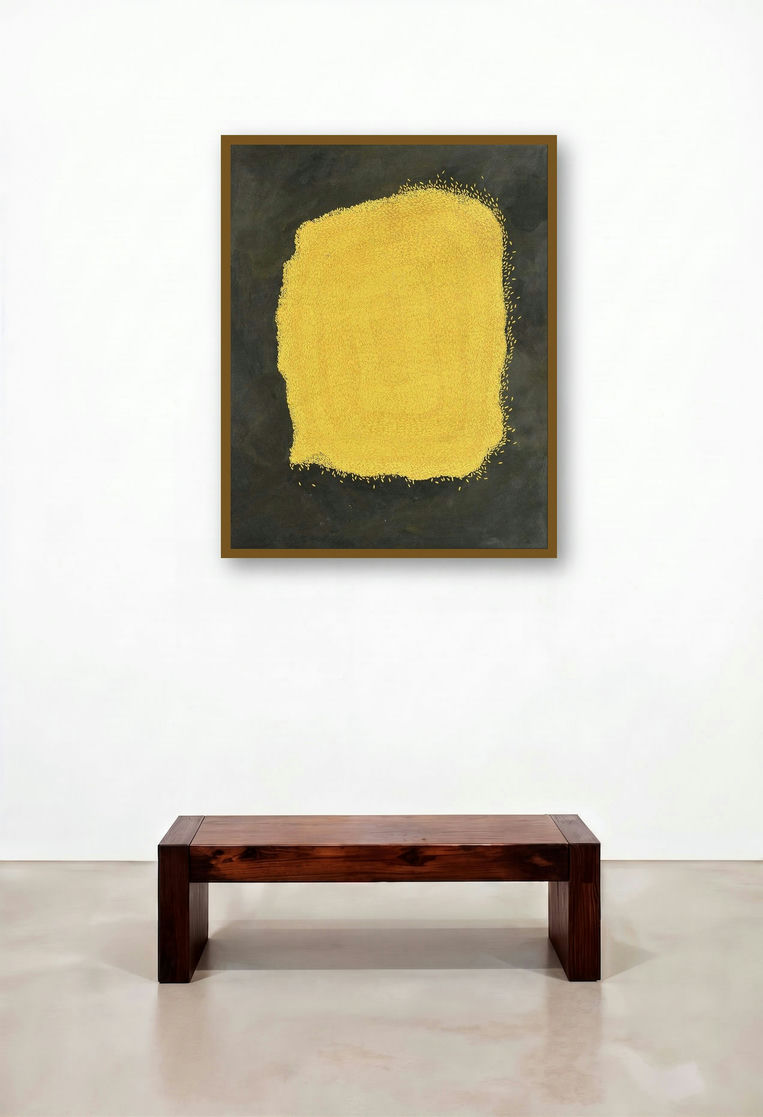 Actual (Harvest Abundance) by artist Santanu Debnath displayed in a Minimalist Foyer