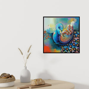 In-situ view of Sanjay Tandekar's 'Affection 15 (Affection 16)' painting in a room