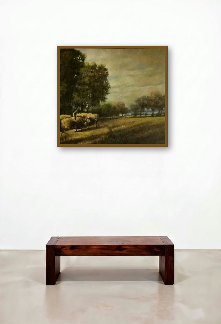 After Harvest (Summer Harvest) by artist Biju Thomas displayed in a Luxury Dining Room
