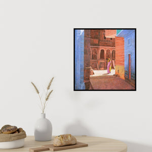 In-situ view of Gopal Nandurkar's 'Afternoon In Pokharan (Rajasthan Passage)' painting in a room