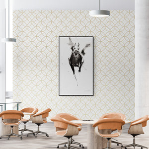 In-situ view of Aditya Shirke's 'Airborne (Igniting Passion)' painting in a room