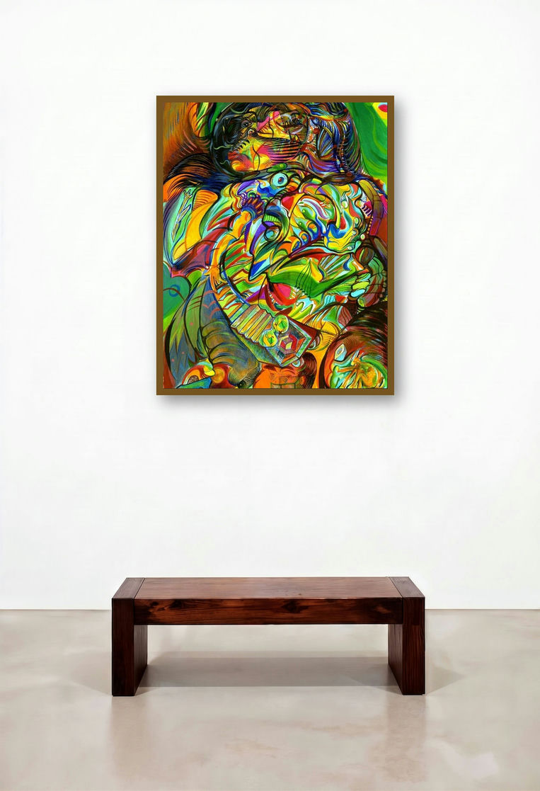 Airport (A Kaleidoscope of Consciousness) by artist Girinath Gopinath displayed in a Eclectic Bedroom