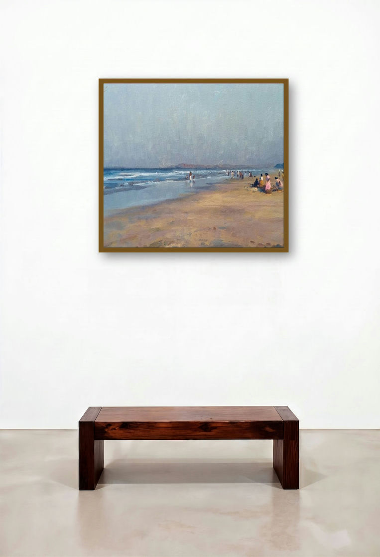 Alibaug Beach (City Fragments) by artist Paresh Thukrul displayed in a Designer Living Room
