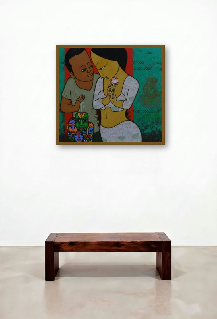 Alluring by artist Hitendra Singh Bhati displayed in a Luxury Foyer