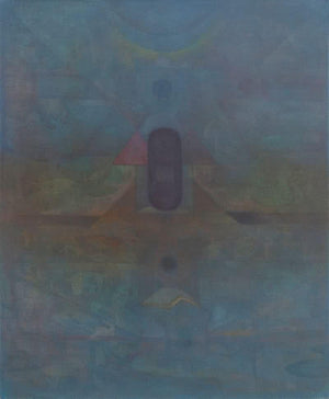 Abstract oil painting titled 'Amanda 1', 42x32 inches, by artist Khushal Khairnar on Canvas