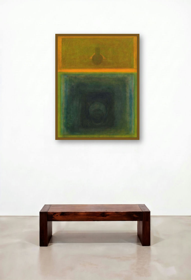 Amanda 3 (Dualism) by artist Khushal Khairnar displayed in a Rustic Study