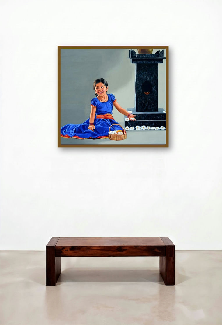 Anandita (A Bond of Faith) by artist Vinayak Takalkar displayed in a Urban Loft Executive Office