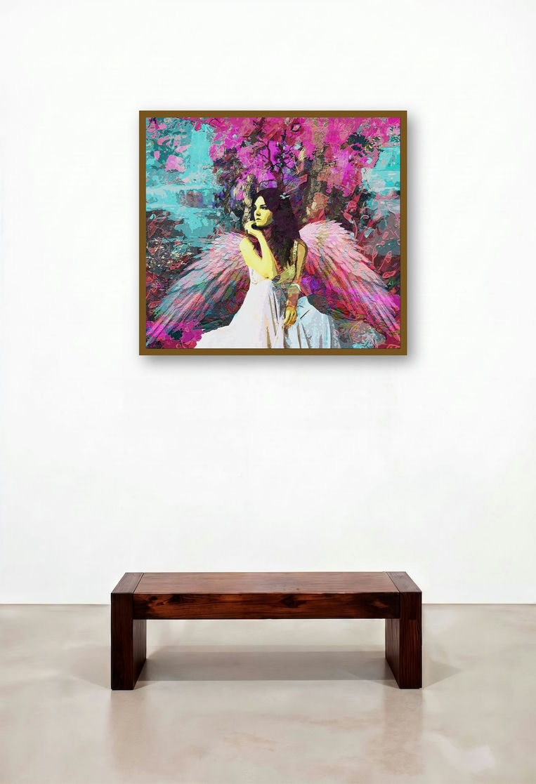 Angle (Celestial Muse) by artist Anil Kumar displayed in a Boutique Hotel Style Penthouse