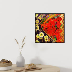 In-situ view of Anissha Deshpande's 'Aquaa (The Dreamer)' painting in a room